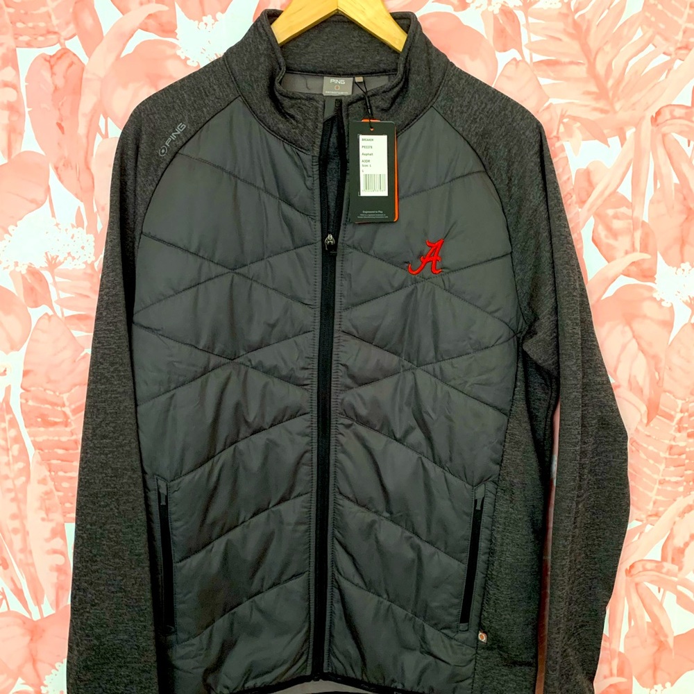 RARE, New with tags, Ping Alabama Breaker Jacket (Large), Charcoal gray
